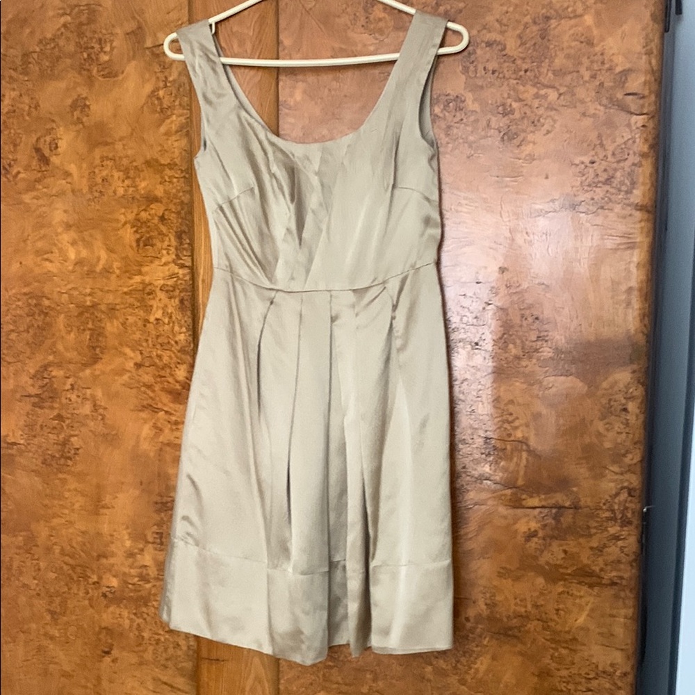 Banana Republic Tan Pleated A-Line